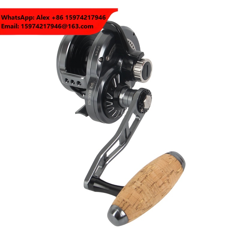 Reel Drag Knob - Metalen langzame vismolenhendelknop voor zeevisserij, 9+2BB