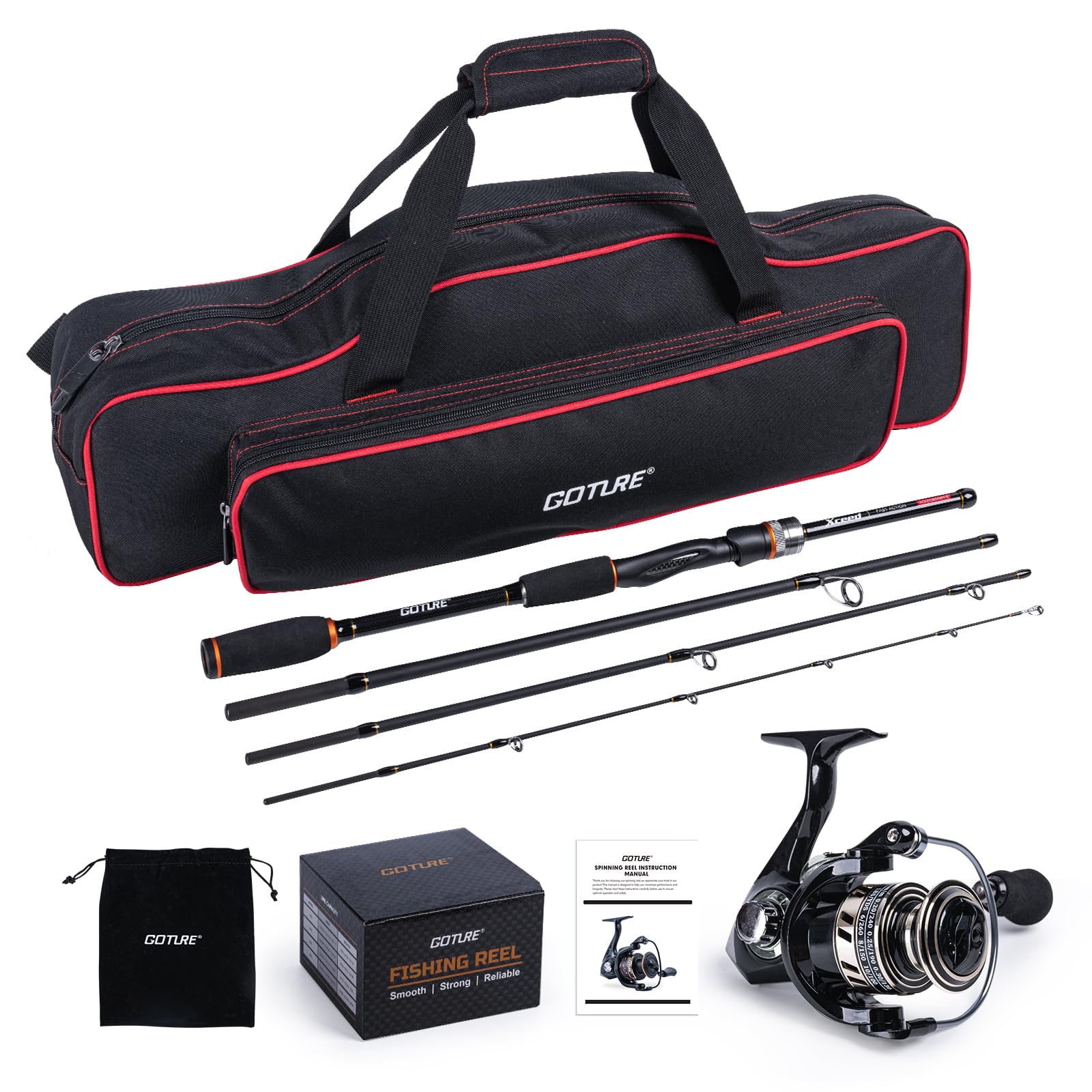 Reel Bag - Goture Draagbare Spinning Hengel en Molen