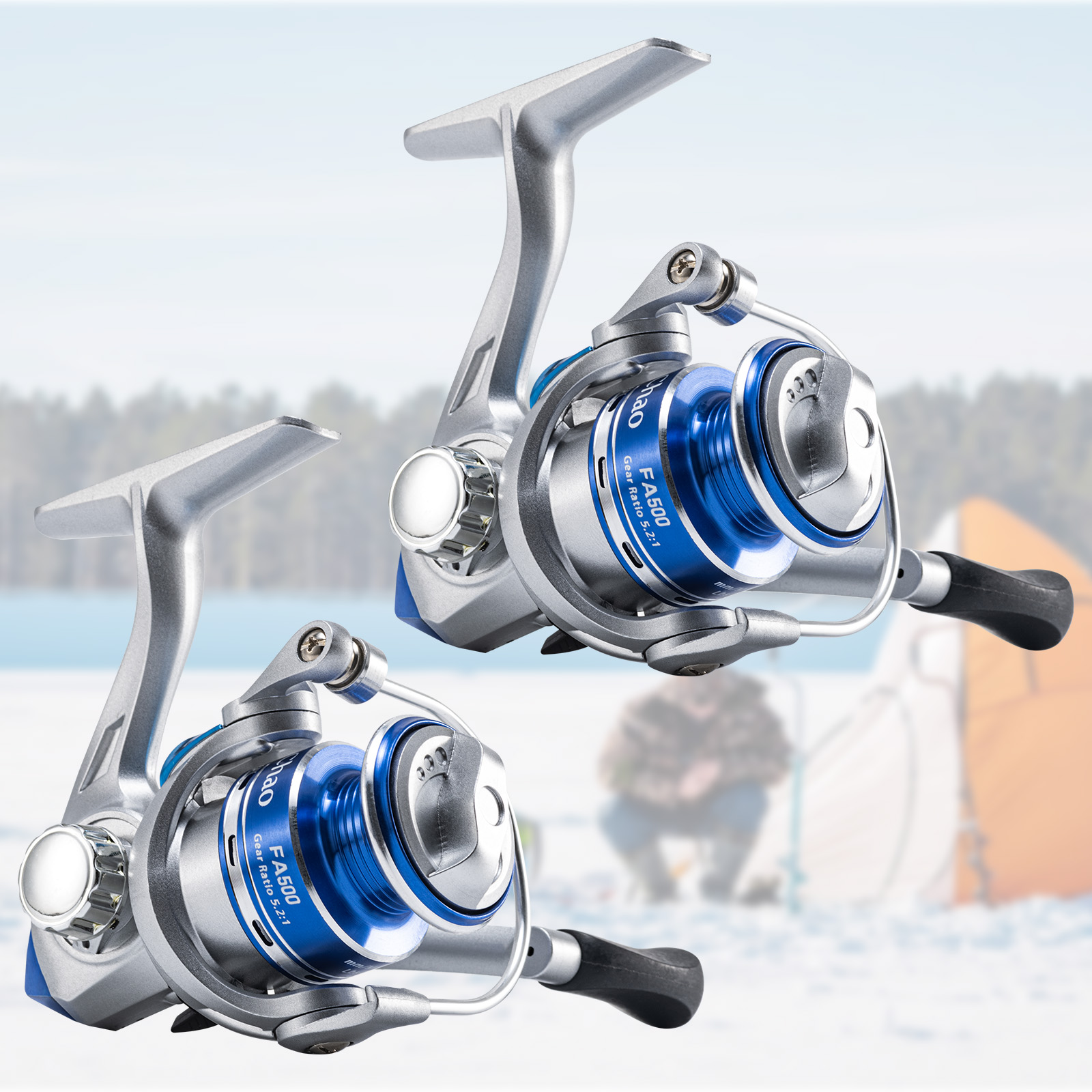 Ice Fishing Reel - Goture Nieuwe Ijsvismolens Winteroverbrengingsverhouding 5.2:1 Draagbare