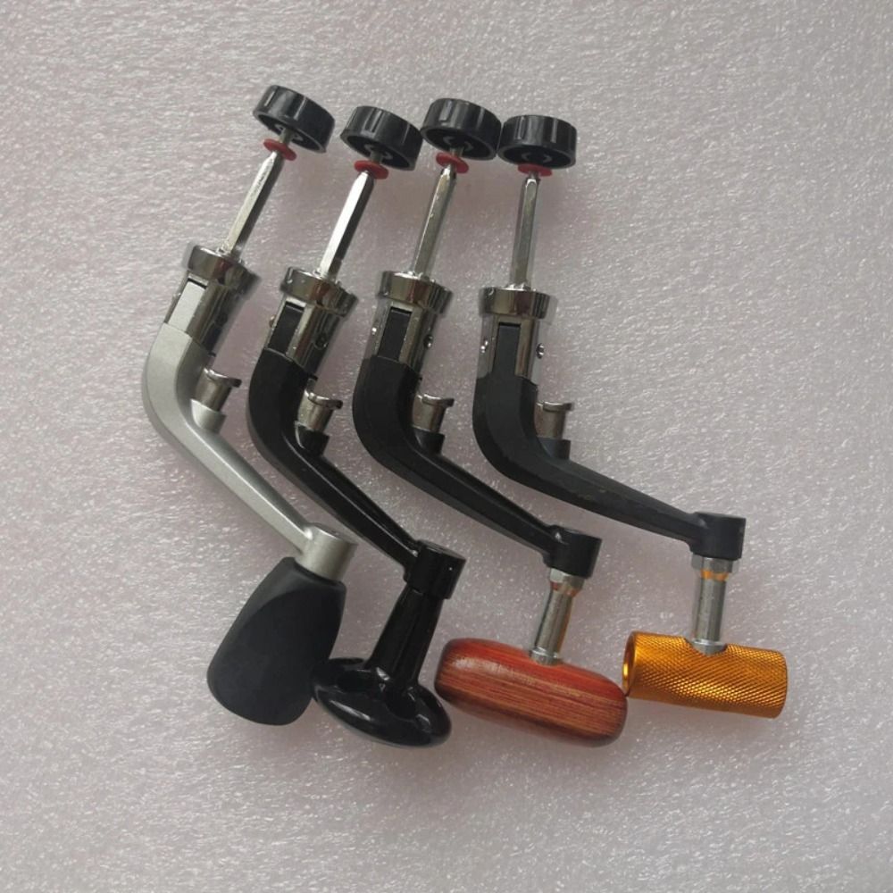 Trolling Reel - Draagbare metalen houten vismolenhandgreep 1000-7000-serie Zilver