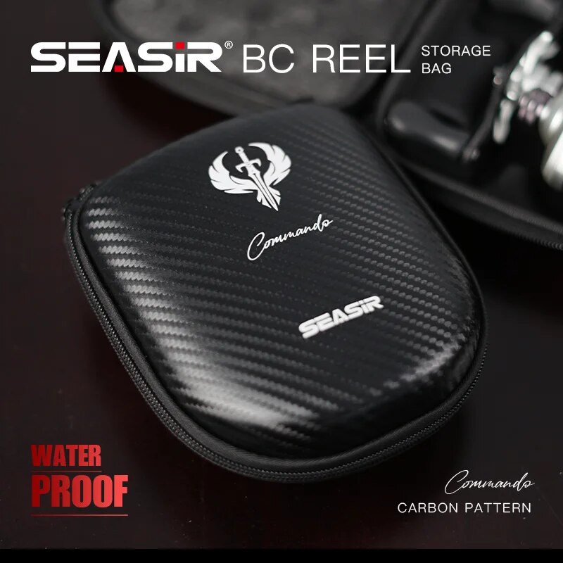 Spincast Reel - SEASIR Commando Koolstofvezelpatroon Baitcasting Visserij-reel Tas