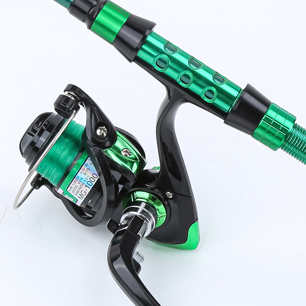 1,8 meter groene carbon fiber  - Conventional Reel recensie en prijs